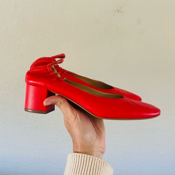 Everlane Shoes - Everlane The Day Heel in Red Leather